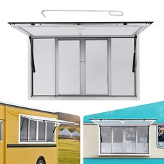 50″L x 30″W Concession Stand Serving Window Food Truck Service Awning Aluminum