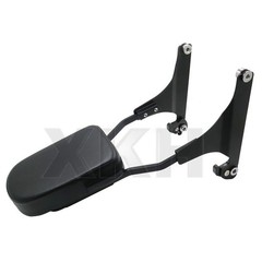 XKH- Matte Black Detachable Backrest Sissy Bar Flame Same as picture show