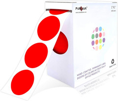 1″ Round Color-Coding Dot Labels, 1000 Stickers on a Roll