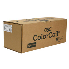 GBC Color Coil Binding Spines, 14mm, 110 Sheet Capacity, 100 Pack, Black