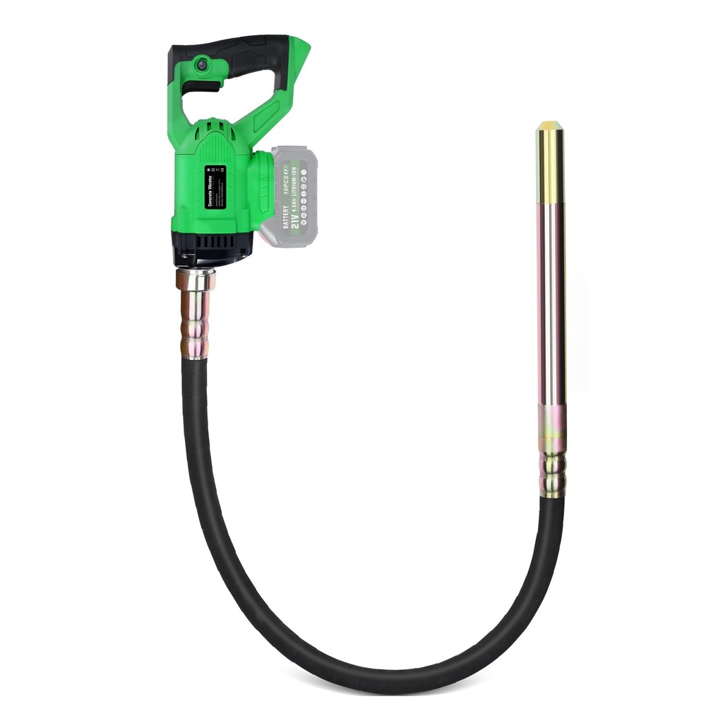 850W Cordless Concrete Vibrator With Battery with 5ft Φ35mm Shaft Rod 6000 RPM