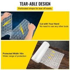 984ft x16″ Air Cushion Machine Film Small Bubble Pillow Packaging Padding 1 Roll