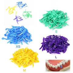 100 Pcs/Box Disposable Dental Dentistry Plastic Wedge With Holes Refill Wedges