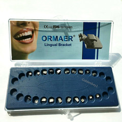 20Pcs/Kit Dental Orthodontic Lingual Metal Brackets Braces Mini 0.018 Stainless