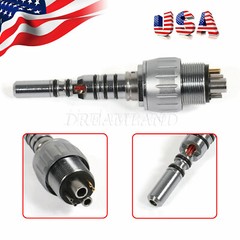 1-5 YABANGBANG 6Hole Dental LED Quick Coupler F Fiber Optic High Speed Handpiece