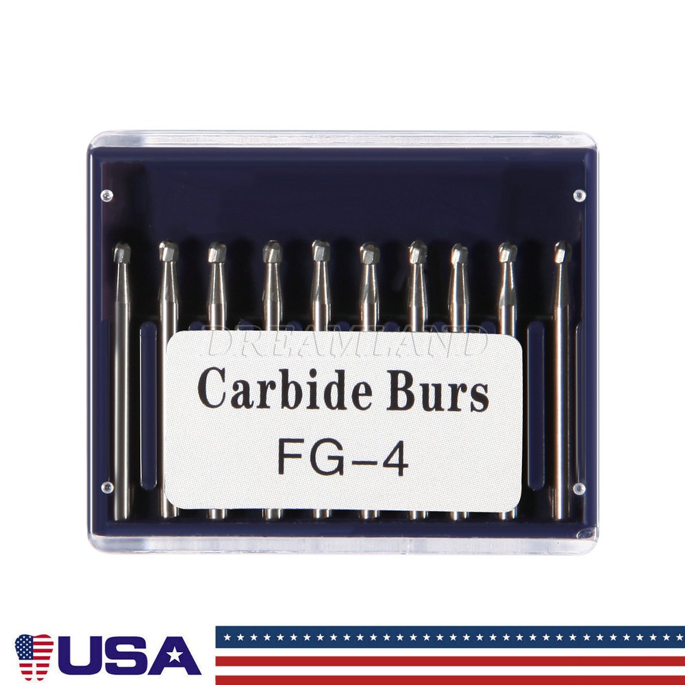 Dental Tungsten Carbide FG RA Round Burs High Speed Handpiece Steel Endo Drills