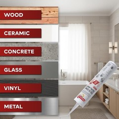 100% Waterproof Sealant – Clear Silicone Caulking 10-Pack