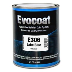 Evocoat 1K Base Coat E306 Lake Blue QT, (Compatible With PC-1306 1:1 Mix Ratio)