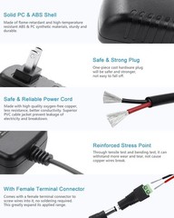 24V 1A Power Supply Adapter 5-Pack for LED Lights