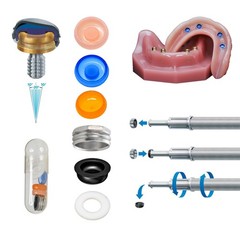 US Overdenture Locator Core Tool Retention Male Caps Implant Inserts Extraction