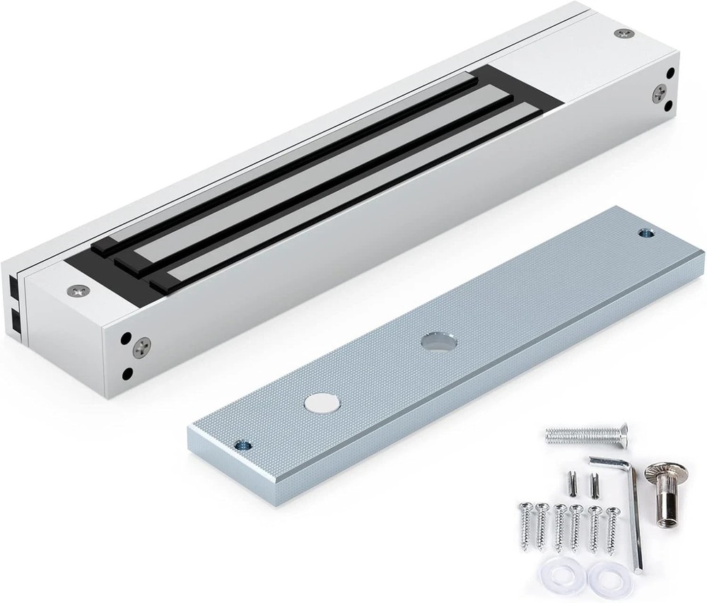Magnetic Lock, 1200LBS 560kg Holding Force Electromagnetic Lock DC 12V Fail-Safe