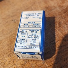 ONE- NEW, OLD STOCK, BOX OF 2 – THOMAS & BETTS 63105 H-TAP SHIPS FREE