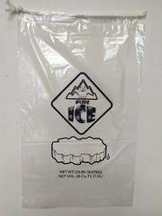 20 LB LBS Ice Bag Bags w/ Drawstring COMMERCIAL Choose Your Quantities