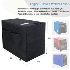 Engine Driven Welder Cover,600d Heavy-Duty Waterproof Oxford Fabric For 225/2…