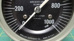 3″ Moeller Pressure Gauge 0-1000 psi LBM NSN 6685-00-871-3559