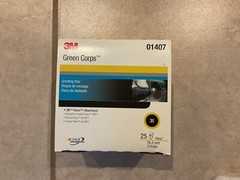 3M 01407 Green Corps Roloc Disc 1407 3 inch, 36YF Grit 25 discs box