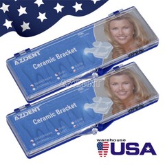 UPS AZDENT Dental Orthodontic Ceramic Brackets Braces Roth 0.022 3-4-5 Hooks