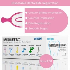 BRITEDENT Bite Registration Trays Disposable for Crown/Bridge Impressions