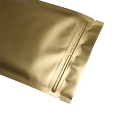 100/200/500 Matte Gold Smell Proof Mylar Foil Bags Resealable Zip Seal Pouch