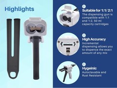 Dental Impression Materials Mixing Dispensing Dispenser Gun 10:1 1:1 / 2:1 50ml