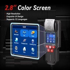 Car Battery Tester with Printer, 12V 24V Automotive Battery Load Tester 10-20…