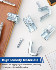 100 Pcs Beam Clamp, 1/4″ X 20 Beam Clamps Steel Small C Clamps with Screws for T
