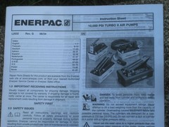 NEW Open Box – Enerpac PARG1102N, Turbo II Air Hydraulic Pump, Manual Valve