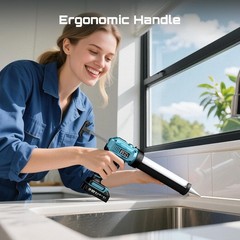 Cordless 4 Speeds Caulking Gun 21V Battery Powered Caulk Gun 10oz/300ml No Drip