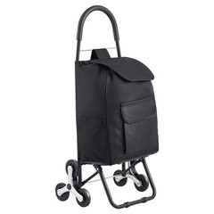Stair Climbing Cart Foldable Shopping Cart 36L with Storage Bag 6 Wheels