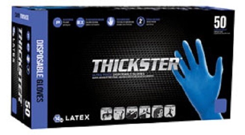 SAS 6603 – Thickster Powdered Latex Disposable Gloves, Large – 50 gloves