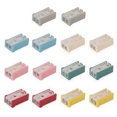 14Pcs Mini Slotted Cartridge Fuse Kit 15A 20A 25A 30A 40A 50A 60A 32V Assortment