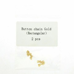 6pcs Dental Ortho Traction Chain Round Button with Chain Gold Plated Easyinsmile
