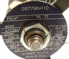 NEW LOT OF 2 BONNEY A105N CR13 VALVE BODY A105N STEM CR13 CR13.HF
