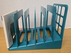 New Oxford DecoSorter Step Rack Teal 6 File Slots, – NEW! See Pictures!