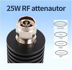 BECEN 6DB 25W N Attenuator, 25 Watt 50 Ohm Attenuator DC to 3Ghz, Fixed Attenuat