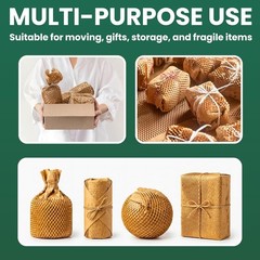 Honeycomb Packing Paper 12″ x 230ft Roll, Expandable Bubble Cushioning Wrap f…
