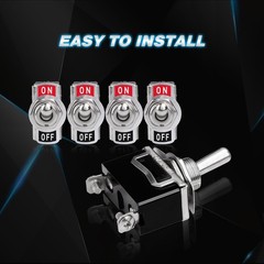 5X Toggle SWITCH ON/OFF Heavy Duty 15A 250V SPST 2 Terminal Car Boat* Waterproof