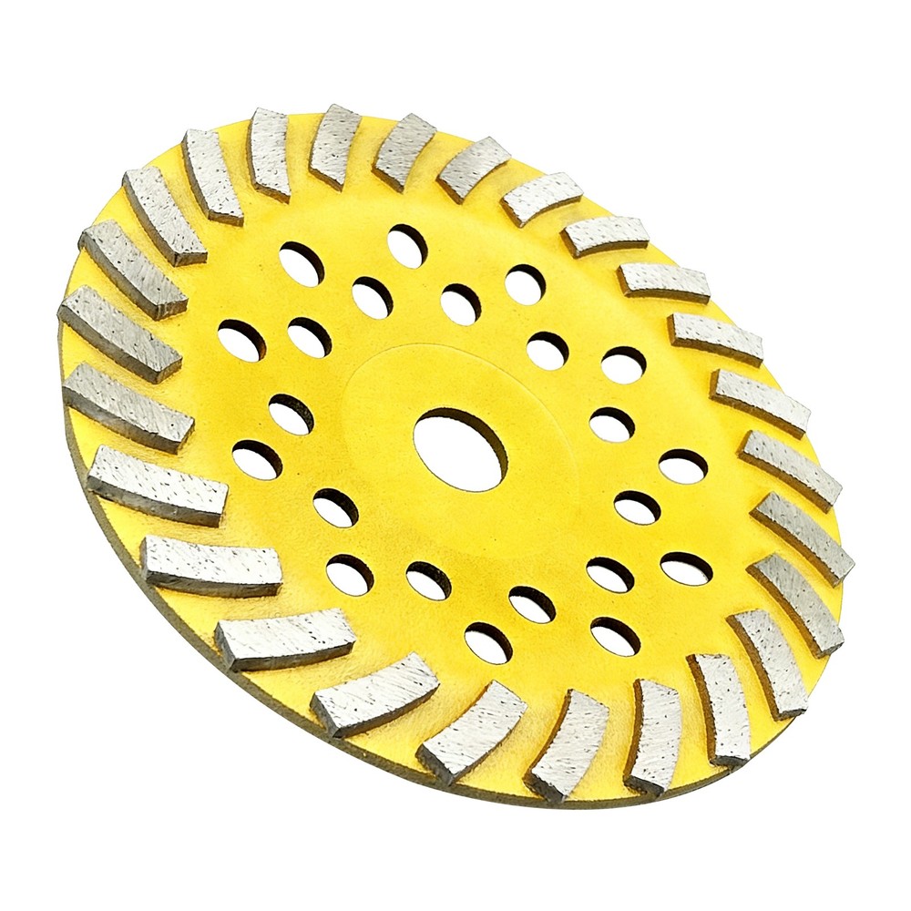 180mm Diamond Grinding Wheel Gold Helical Tooth Concrete Polishing Disc tool