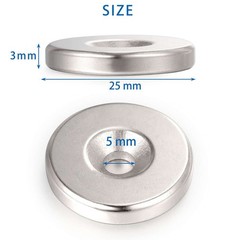 5-50x N35 Countersunk Ring Round Disc Strong Magnets Rare Earth Neodymium Hole