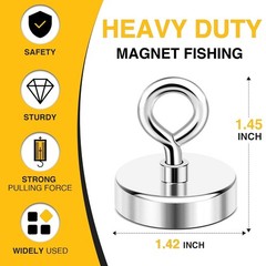 Rust Resistant Rare Earth Magnet – 150lbs Strength with Countersunk Hole Design