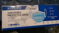 50 Pcs Sealed Disposable 3 Ply Medical Ear-Loop Face Masks ASTM L-1 Blue RFE 98%