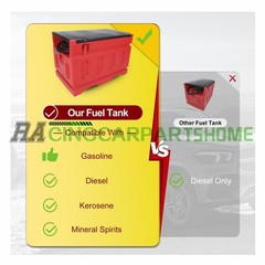48Gallon Portable Gasoline Fuel Tank w/ 12V DC Electric Fuel Transfer Pump 15GPM