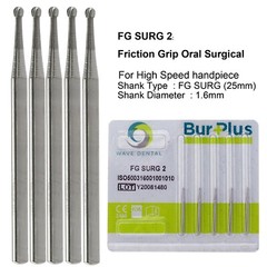 Wave Dental Surgical Bur Round Long 25mm Carbide Bur Friction Grip FG High Speed