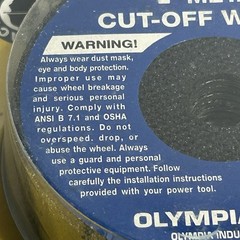 Olympia Tools 56-280 4″ Abrasive Cut Off Wheels for Cutting Metal 10pc Pack