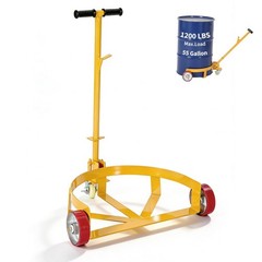 55 Gallon Drum Dolly ,Heavy Duty Barrel Dolly Drum Cart ,1200 Lbs Oil Drum Caddy