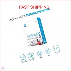 HP Printer Paper | 8.5 x 11 Paper | Copy &Print 20 lb | 1 Ream Case – 500 Sheets
