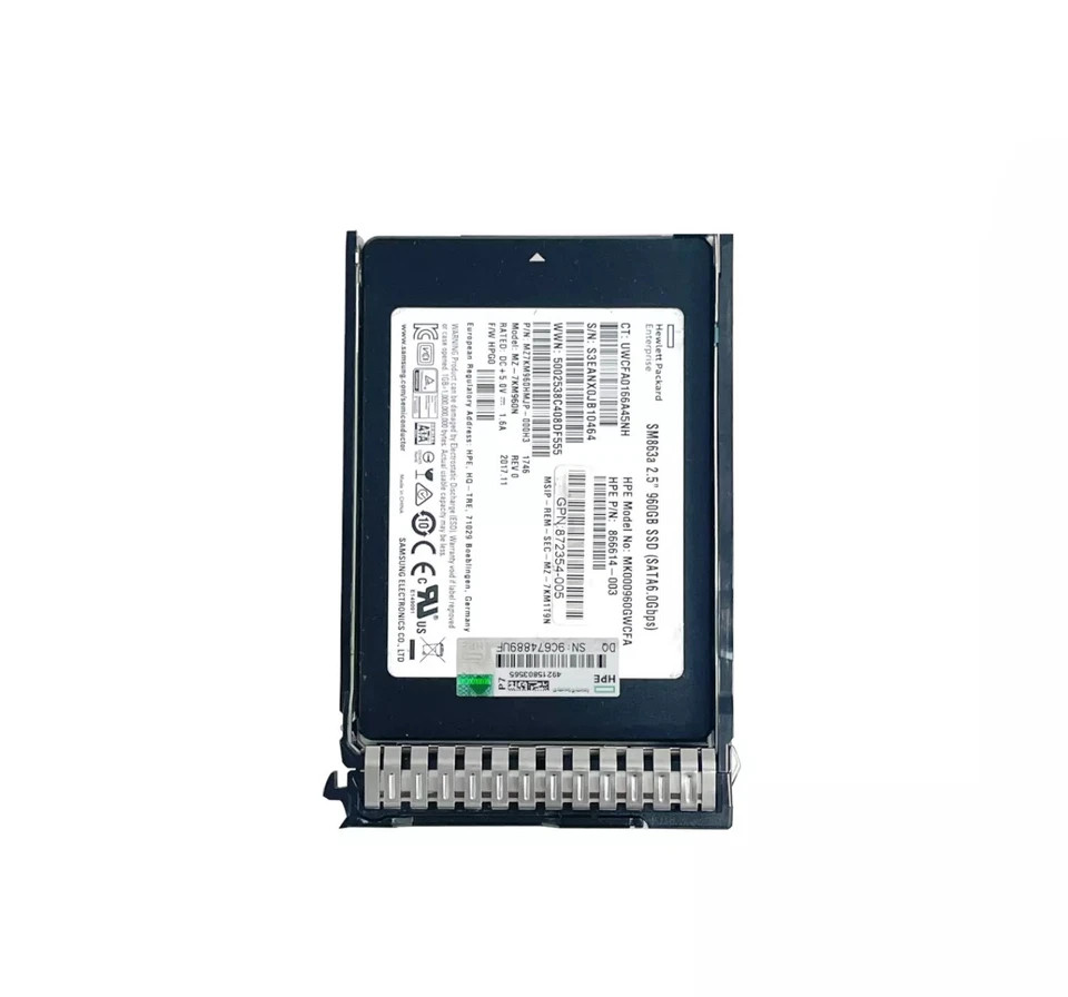 New P09716-B21 HPE 960GB SATA 6G 2.5″ MIXED USE SFF SC MU SSD P09909-001