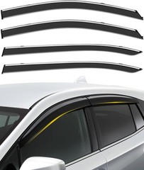 2013-2017 Honda Accord Sedan Polycarbonate Chrome Window Visors 4pc Set