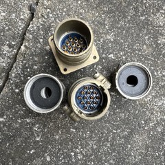 Vintage Amphenol AN3106B-20 & AN3100A-20 Circular Connector Pair NOS Untested