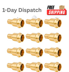 WHK 12 Pack 1/2 Press Pro Press x 1/2 PEX Adapter Brass Coupling Lead Free